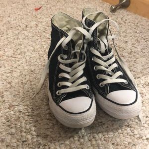 Black high top converse